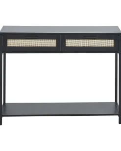 Beliani Konsolipoyta 2 Laatikkoa Musta Opoco Outlet