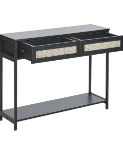 Beliani Konsolipoyta 2 Laatikkoa Musta Opoco Outlet