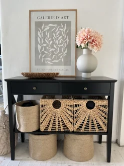 Beliani Konsolipoyta 2 Laatikkoa Musta Avenue Cheap