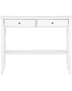 Beliani Konsolipoyta 2 Laatikkoa Valkoinen Avenue Cheap