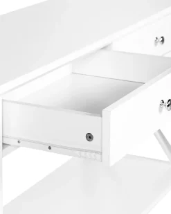 Beliani Konsolipoyta 2 Laatikkoa Valkoinen Avenue Cheap