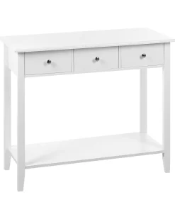 Beliani Konsolipoyta 3 Laatikkoa Valkoinen Galva Hot