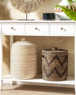 Beliani Konsolipoyta 3 Laatikkoa Valkoinen Galva Hot