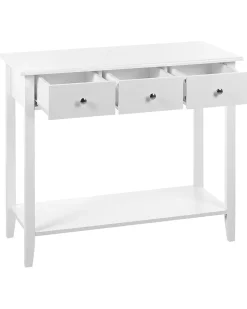 Beliani Konsolipoyta 3 Laatikkoa Valkoinen Galva Hot