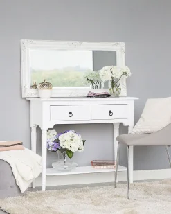Beliani Konsolipoyta 2 Laatikkoa Valkoinen Lowell Best