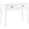 Beliani Konsolipoyta 2 Laatikkoa Valkoinen Klawock Best