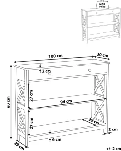 Beliani Konsolipoyta Laatikko Valkoinen Montgomery Best