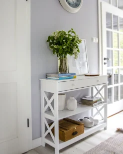 Beliani Konsolipoyta Laatikko Valkoinen Montgomery Best