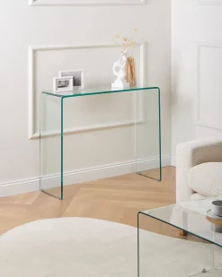 Beliani Konsolipoyta Lasi Kirkas Kendall Fashion