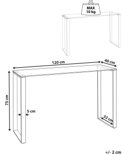 Beliani Konsolipoyta Lasitasolla Ruostumaton Teras Kulta Tilon Sale