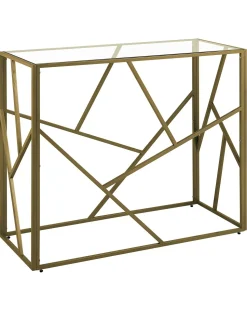 Beliani Konsolipoyta Lasitasolla Metalli Kulta Orland Cheap