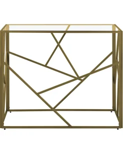 Beliani Konsolipoyta Lasitasolla Metalli Kulta Orland Cheap