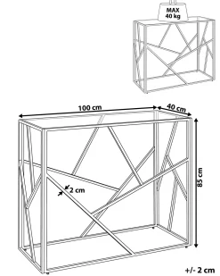 Beliani Konsolipoyta Lasitasolla Metalli Kulta Orland Cheap