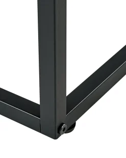 Beliani Konsolipoyta Lasitasolla 2 Laatikkoa Tumma Puu/Musta Mauk Store