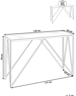 Beliani Konsolipoyta Lasitasolla Rosteri Kulta Weso Clearance