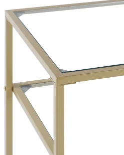 Beliani Konsolipoyta Lasitasolla Rauta Kulta Aline Store