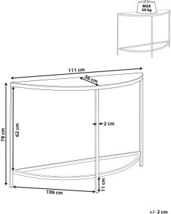 Beliani Konsolipoyta Marmorikuvio Valkoinen/Kulta Orita Flash Sale