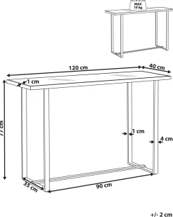 Beliani Konsolipoyta Marmorikuvio Valkoinen/Hopea Plano Store