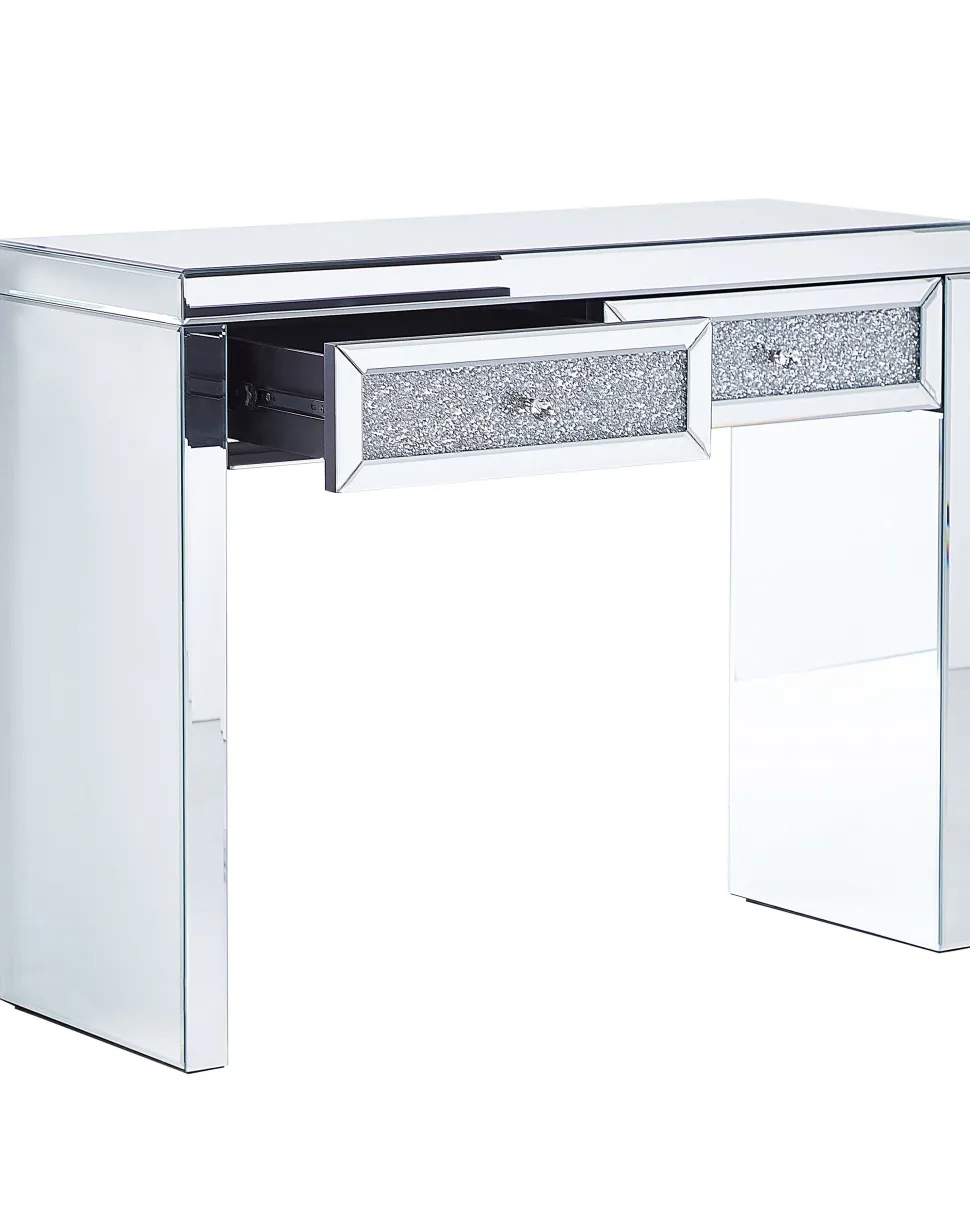 Beliani Konsolipoyta Peililasi 2 Laatikkoa Hopea Tilly Best Sale