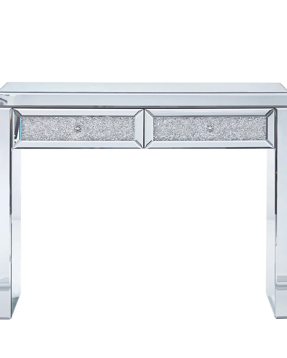 Beliani Konsolipoyta Peililasi 2 Laatikkoa Hopea Tilly Best Sale