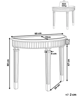 Beliani Konsolipoyta Peililasi Hopea Toulouse Cheap