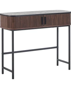 Beliani Konsolipoyta Tumma Puu/Musta Jose Best Sale