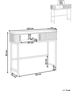 Beliani Konsolipoyta Tumma Puu/Musta Jose Best Sale