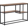 Beliani Konsolipoyta Tumma Puu/Musta Belmont Fashion