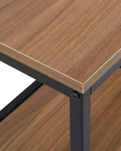 Beliani Konsolipoyta Tumma Puu/Musta Belmont Fashion