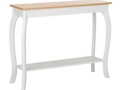 Beliani Konsolipoyta Vaalea Puu/Valkoinen Hartford Shop