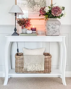 Beliani Konsolipoyta Valkoinen Hartford Fashion