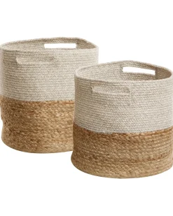 Beliani Kori Hiekanruskea/Vaaleanharmaa 2 Kpl Naulla New