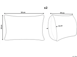 Beliani Koristetyyny 30 X 50 Cm 2 Kpl Monivarinen Betula Shop