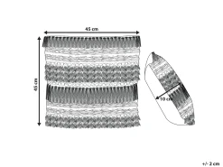 Beliani Koristetyyny Beige Kirjailtu 45 X 45 Cm Villur Outlet