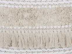 Beliani Koristetyyny Beige Kirjailtu 45 X 45 Cm 2 Kpl Villur Fashion