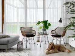 Beliani Koristetyyny Beige Kirjailtu 45 X 45 Cm 2 Kpl Villur Fashion