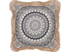 Beliani Koristetyyny Beige/Musta 45 X 45 Cm 2 Kpl Agrimony Discount