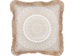 Beliani Koristetyyny Beige/Valkoinen 45 X 45 Cm 2 Kpl Geranium Best