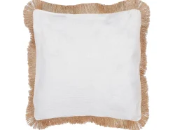 Beliani Koristetyyny Beige/Valkoinen 45 X 45 Cm 2 Kpl Geranium Best