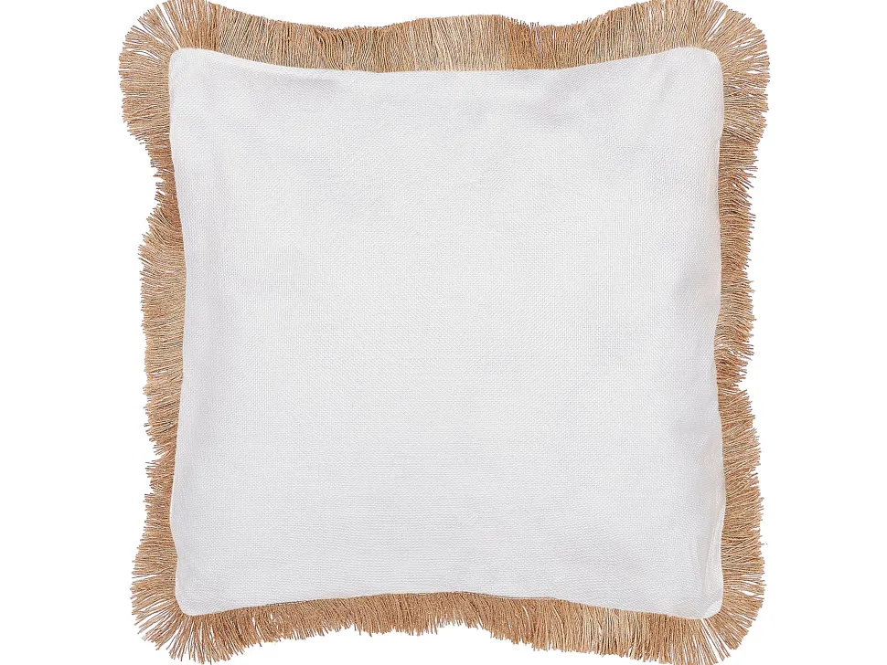 Beliani Koristetyyny Beige/Valkoinen 45 X 45 Cm 2 Kpl Geranium Best