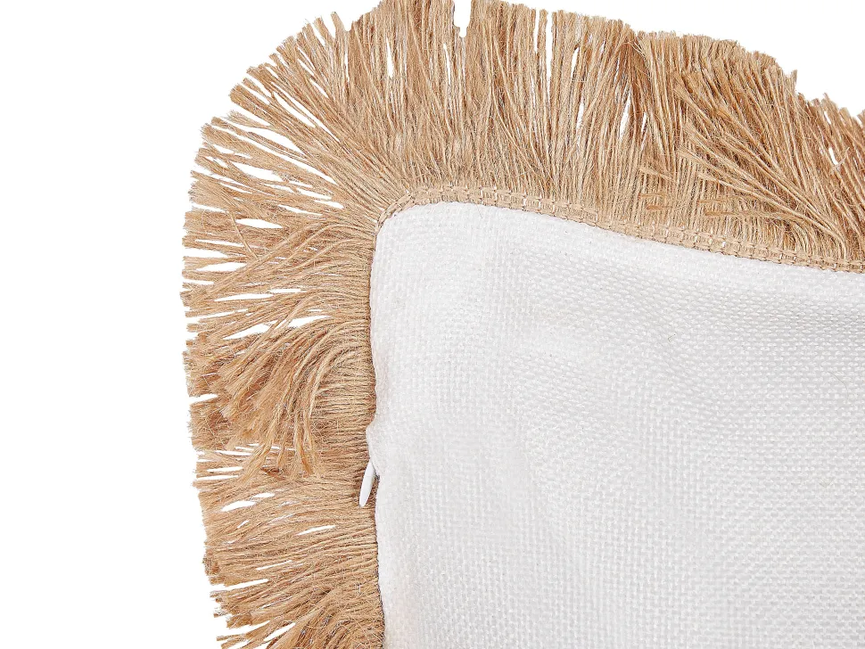 Beliani Koristetyyny Beige/Valkoinen 45 X 45 Cm 2 Kpl Geranium Best