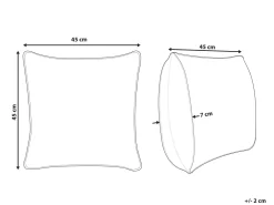 Beliani Koristetyyny Beige/Valkoinen 45 X 45 Cm Agrimony Clearance