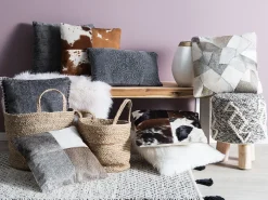 Beliani Koristetyyny Harmaa Kohokuvioitu 45 X 45 Cm Melur New