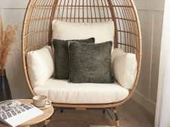 Beliani Koristetyyny Harmaa Kohokuvioitu 45 X 45 Cm 2 Kpl Melur Outlet