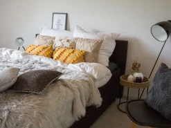 Beliani Koristetyyny Harmaa Kohokuvioitu 45 X 45 Cm 2 Kpl Melur Outlet