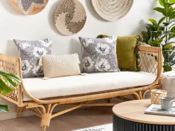 Beliani Koristetyyny Harmaa/Luonnonvalkoinen 45 X 45 Cm 2 Kpl Sophora Shop