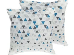 Beliani Koristetyyny Harmaa/Sininen 45 X 45 Cm 2 Kpl Cleome Cheap