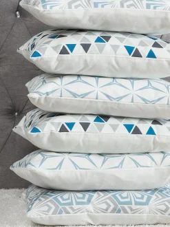 Beliani Koristetyyny Harmaa/Sininen 45 X 45 Cm 2 Kpl Cleome Cheap