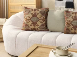 Beliani Koristetyyny Juutti Monivarinen 45 X 45 Cm 2 Kpl Urpad Sale