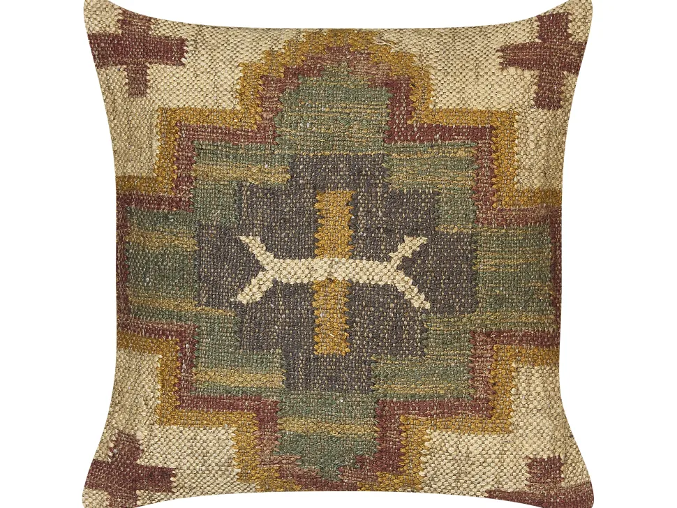 Beliani Koristetyyny Juutti Monivarinen 45 X 45 Cm Pulicat Online